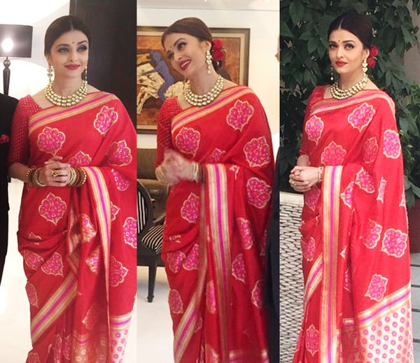 Aishwarya Rai in Saree| Bollywood Divas Who Look Simply Mind-blowing in Sarees| cherryontopblog.com