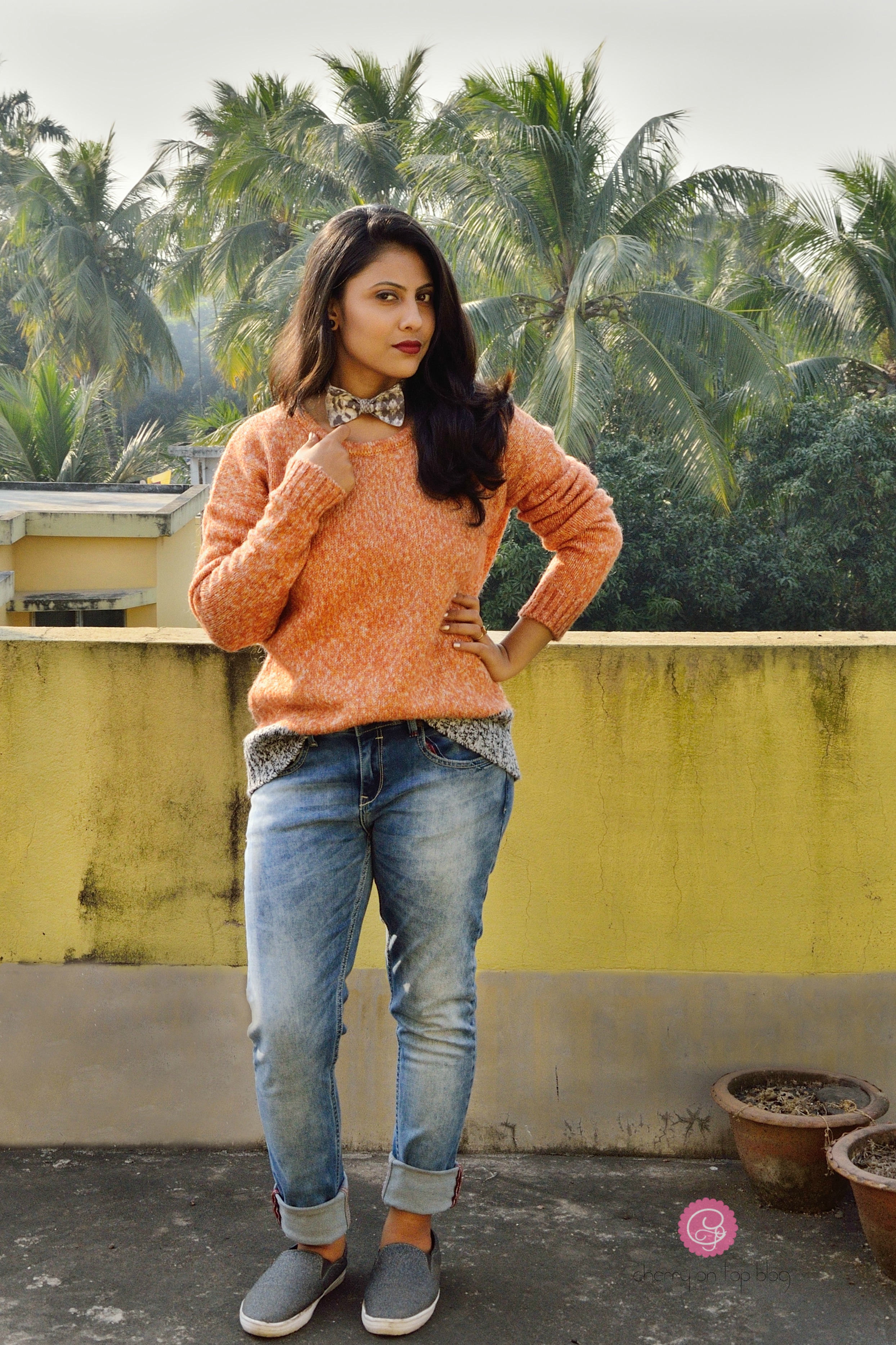 Casual and Edgy Winter Outfit ft. Indian Bow Tie Company| Cherry On Top