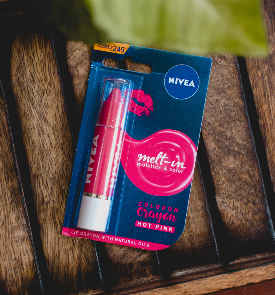 Nivea Coloron Lip Crayons Hot Pink Review and Swatches | Cherry On Top