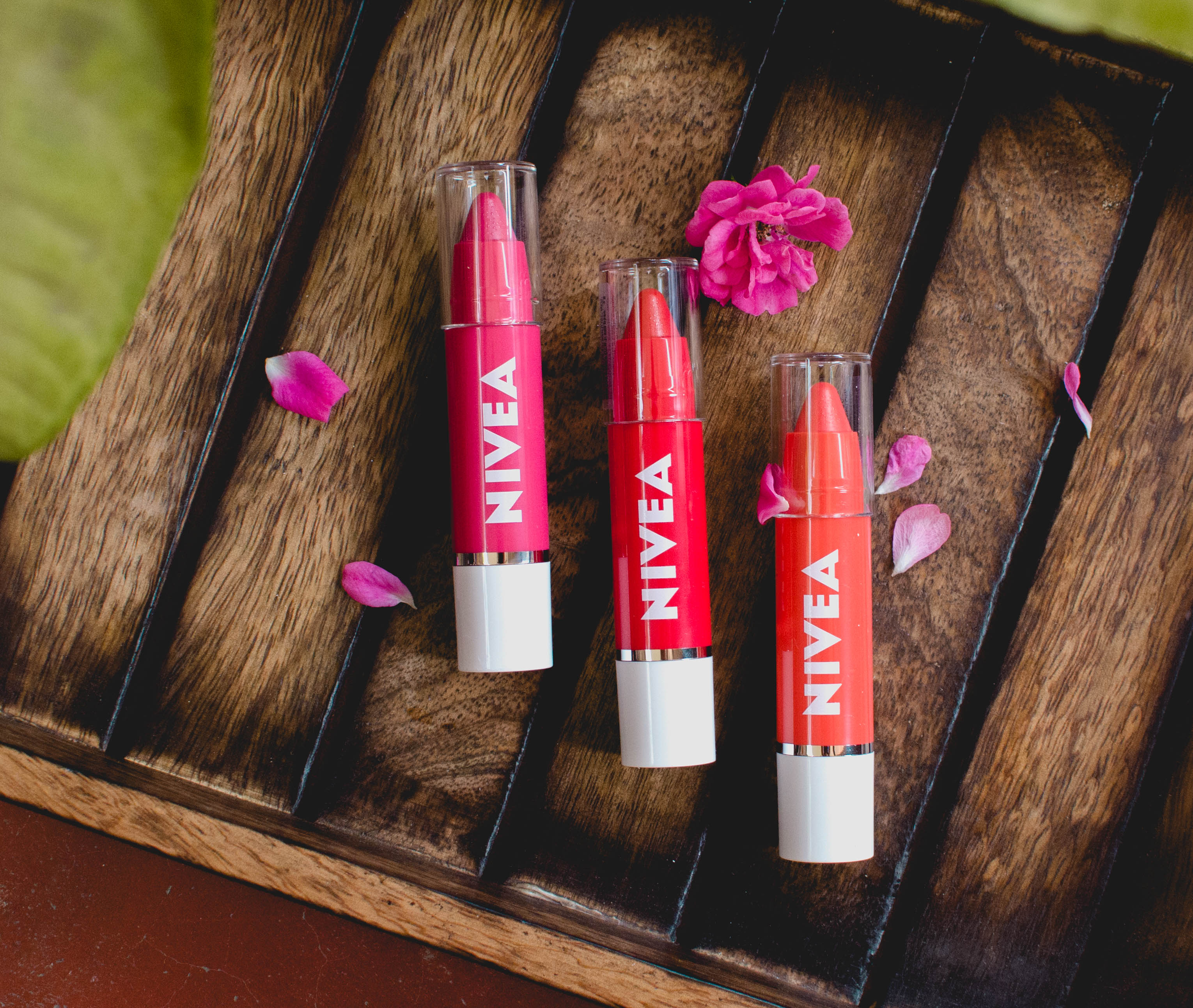 Nivea Coloron Lip Crayons Review and Swatches | Cherry On Top