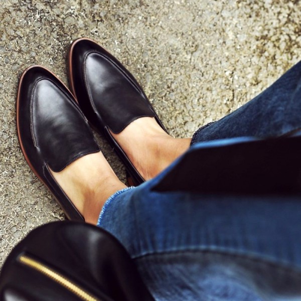 Black Vintage Loafers for Office | FSJ Shoes| Summer Footwear for Day to Night | Cherry On Top Blog