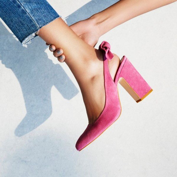 Pink Suede Block Heels for Brunch | FSJ Shoes| Summer Footwear for Day to Night | Cherry On Top Blog