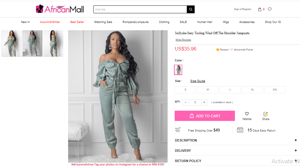 Jumpsuits and Rompers African Mall | Cherry On Top