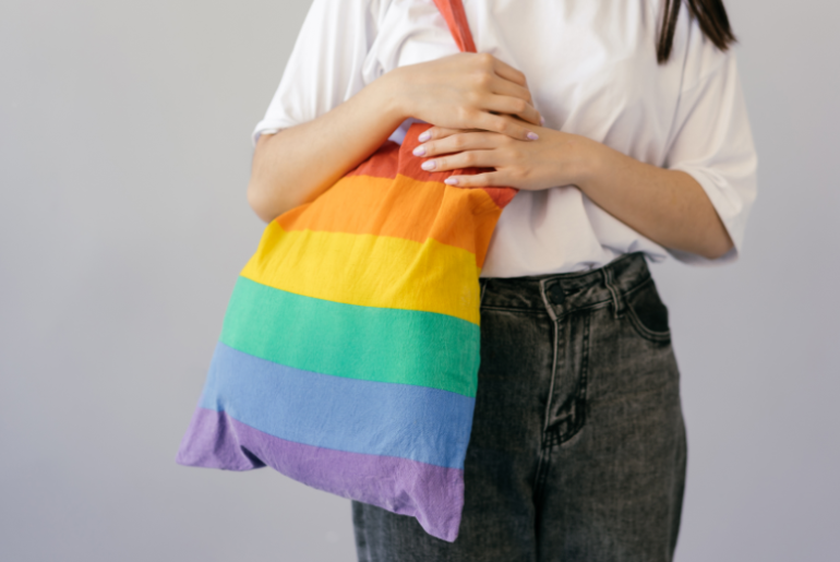 everyday daily use tote bag for women to carry on a weekend away/ rainbow tote bag/ Dior tote bag