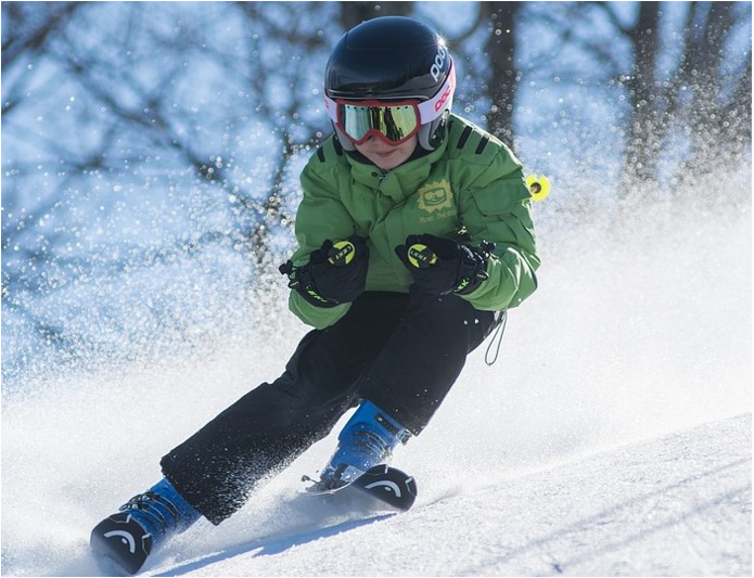 person skiing