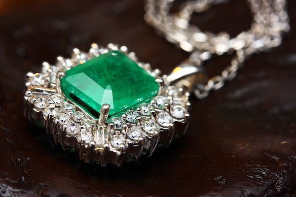 Vintage Opal and Emerald Necklace