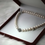 pearl necklace in box