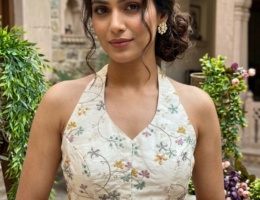 White embroidered halterneck blouse designs for summer